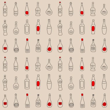 Stilize şişe bir kümesiyle sorunsuz doku