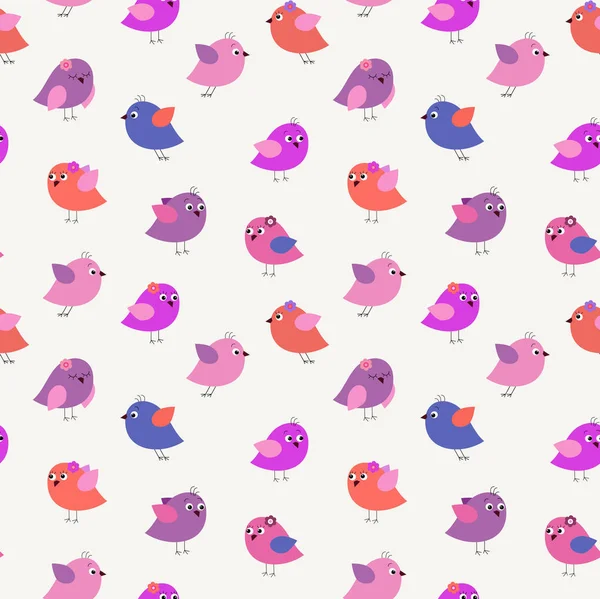 Çizgi film şirin kuşları ile şık seamless modeli