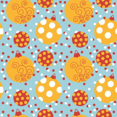 Bir Noel oyuncaklar ile soyut şirin seamless modeli