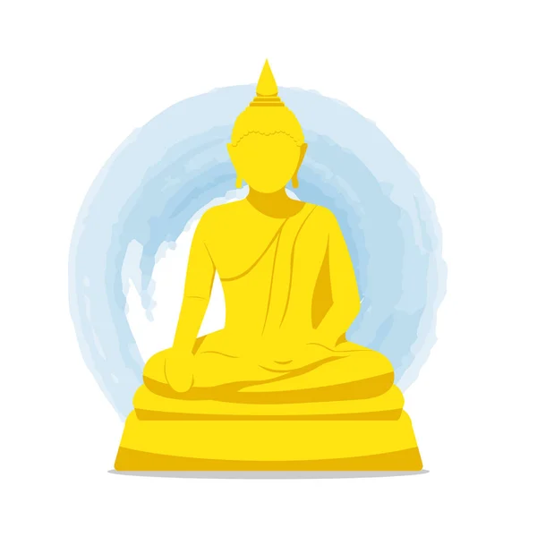 Budha altın heykel üssü, Budist kutsal gün vektörü