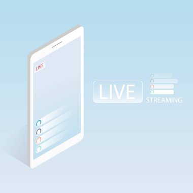 Isome akıllı telefonu çevrimiçi canlı yayın vektörü