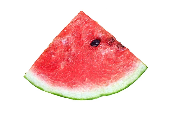 Eendelige Verse Watermeloen Vorm Van Een Driehoek Met Rode Rijpe — Stockfoto