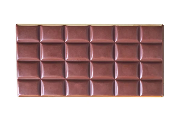 Una Tavoletta Cioccolato Fondente Amaro Lattiginoso Intero Con Sezioni Rettangolari — Foto Stock