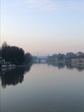 Monte Dei Cappuccini yakınlarındaki Torino şehri manzarası