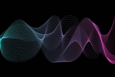 EPS 10 vektörü. Geleceğe ait renkli bir geçmiş. Satır ve dalgalı arkaplan.