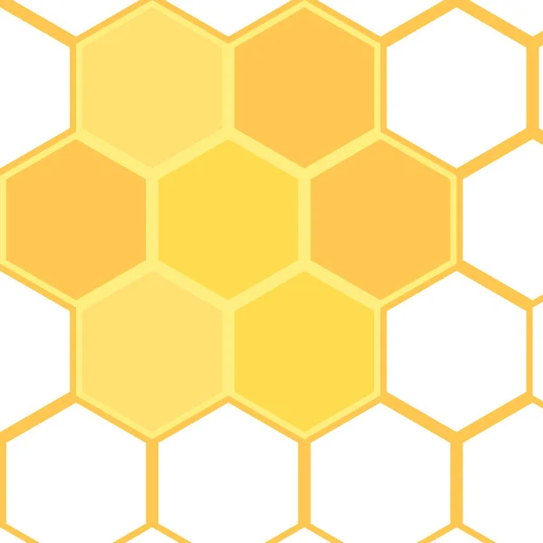 Guld hexagon illustration abstrakt konsistens arrangerad av hexagon, — Stock vektor