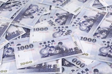 Taiwanese 1000 Dollar Bills clipart
