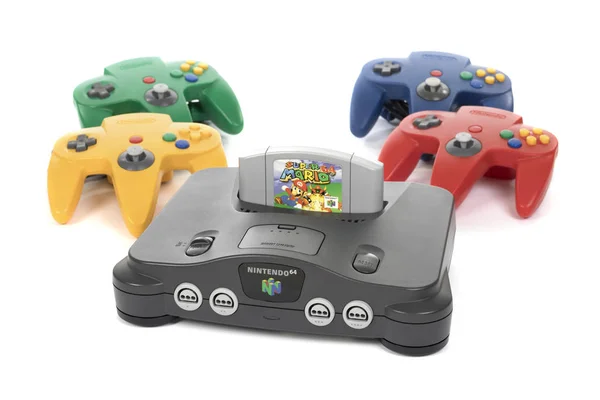 The N64 Gaming System Made by Nintendo — Stock Photo, Image