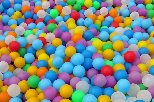 Many Small Colorful Plastic Balls Pool Stock Photo