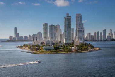 Cartagena, Kolombiya'nın panoramik manzarası