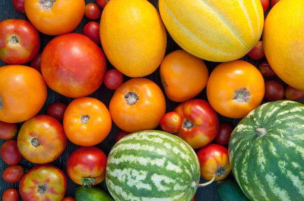 Friss Színes Zöldségek Gyümölcsök Választéka — Stock Fotó