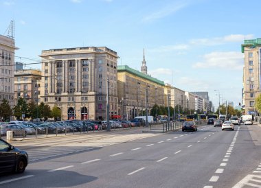 WA Marszalkowska ve Taba Konstytucji sokaklarda genel görünümü