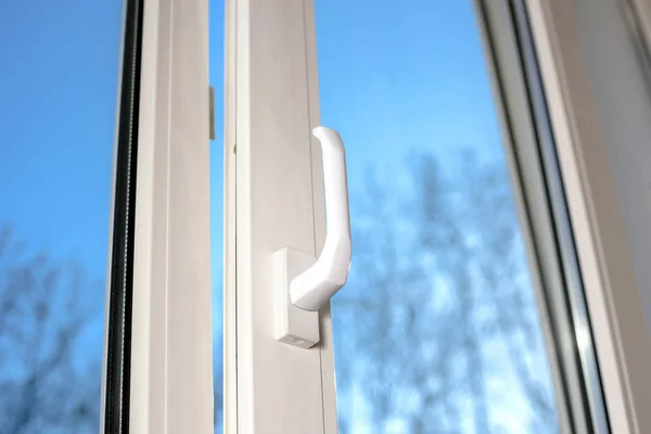 Open plastic vinyl window — Stock Photo, Image