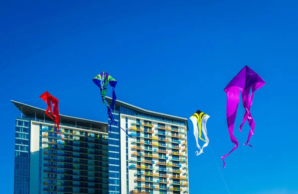 Batumi, Georgia - September 30, 2019. Kite festival in sunny day. — Stock Photo, Image