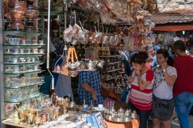 Souvenir and kitchen appliances shop at Grand Bazaar market in I