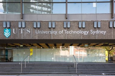 Teknoloji Üniversitesi Sydney 'nin ön manzarası.