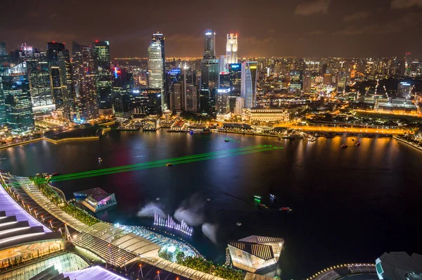 Luftaufnahme des zentralen Geschäftsviertels Singapore mit Büro b — Stockfoto