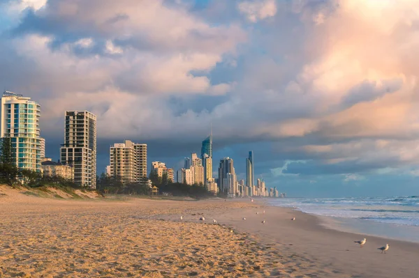 Sunrise at Gold Coast beach in Australia — 스톡 사진