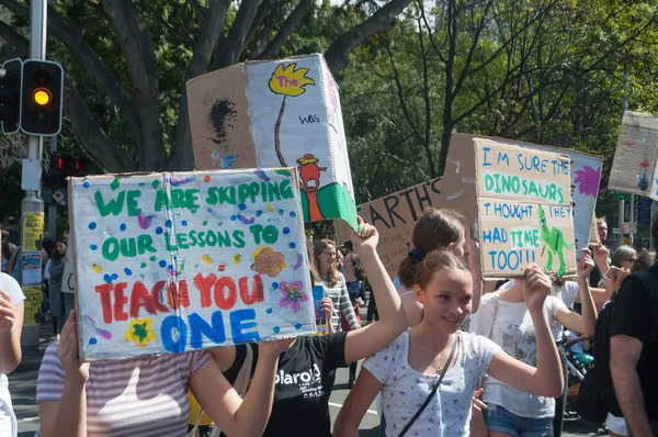 Strike for climate change in Sydney — Stock fotografie