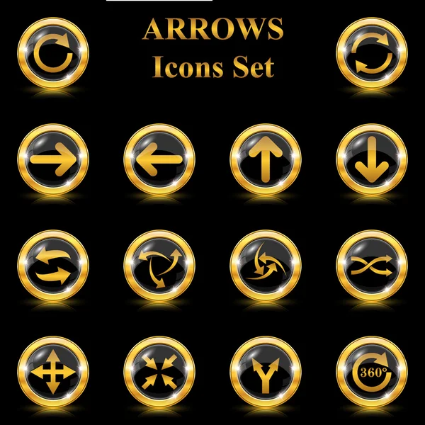 Set of arrows vector icons — Stock Vector