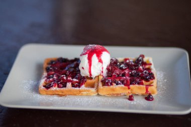 Kahvaltı, tatlı - Belçika waffle