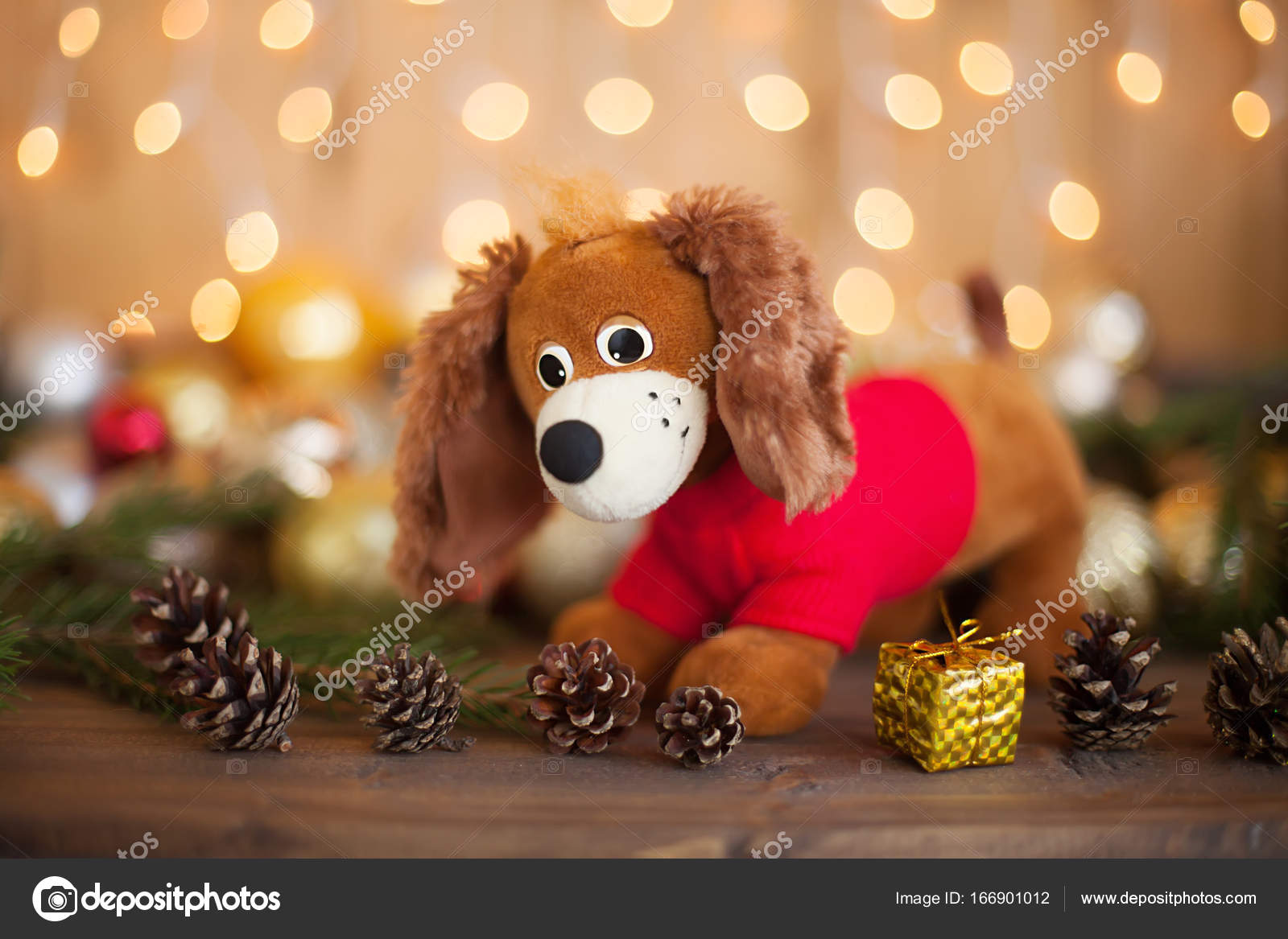 2018 Year Of The Dog Christmas Decorations Stock Photo