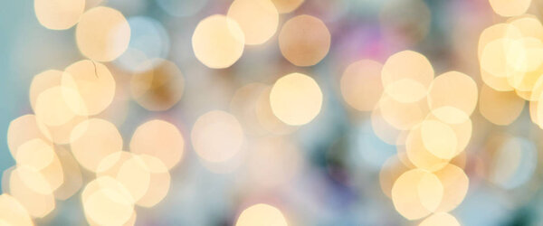 Christmas Tree Lights and Decoration Bokeh Blurred Out of Focus Background