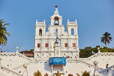 Panjim, Hindistan - 15 Aralık 2019: Meryem Ana Meryem Kilisesi