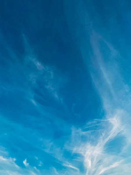 Ciel Bleu Avec Fond Nuages Blancs Journée Ensoleillée Avec Beaux — Photo