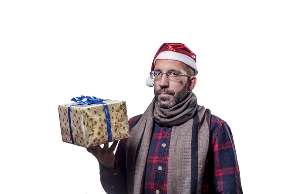 Handsome man dressed as Santa Claus — Stock Photo, Image