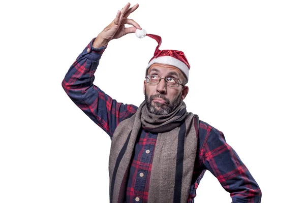 Handsome man dressed as Santa Claus — Stock Photo, Image