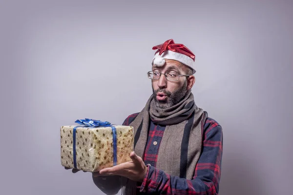 Handsome man dressed as Santa Claus — Stock Photo, Image