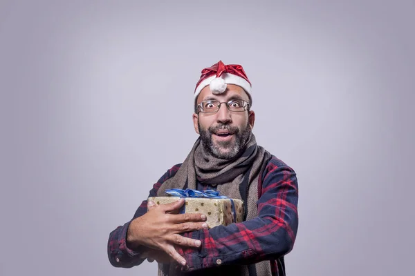 Handsome man dressed as Santa Claus — Stock Photo, Image