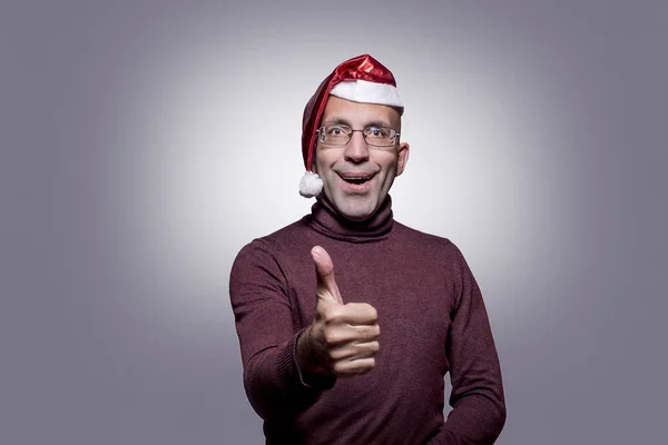 Handsome man dressed as Santa Claus — Stock Photo, Image