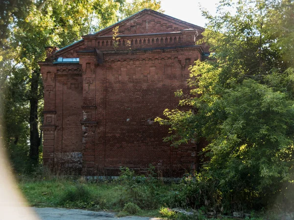 Piękny Widok Stary Zrujnowany Dom Murowany Stylu Retro Vintage Gotowy — Zdjęcie stockowe