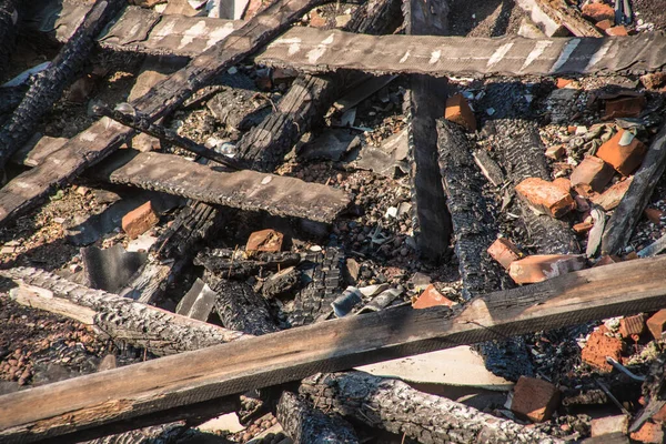 Een Prachtig Uitzicht Plaats Bouw Afval Afval Van Hout Steen — Stockfoto