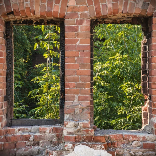 Bella Vista Della Vecchia Casa Mattoni Stile Retrò Vintage Pronta — Foto Stock