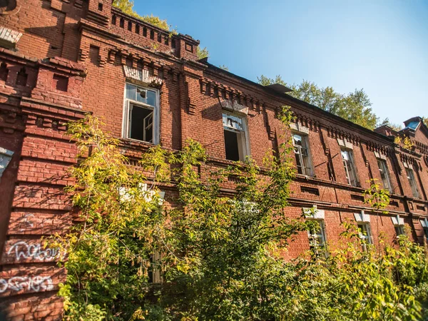 Prachtig Uitzicht Het Oude Bakstenen Huis Retro Vintage Stijl Klaar — Stockfoto