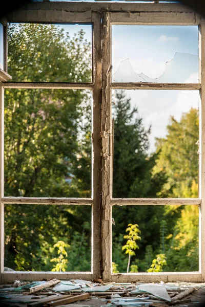 Nice view of the ruined and ready for demolition site, structure, interior inside the house, trash and trash made of wood and stone.