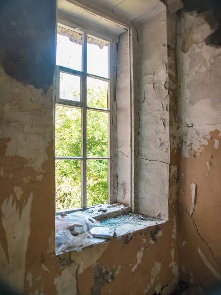 Bonita Vista Ruina Listo Para Sitio Demolición Estructura Interior Casa —  Fotos de Stock