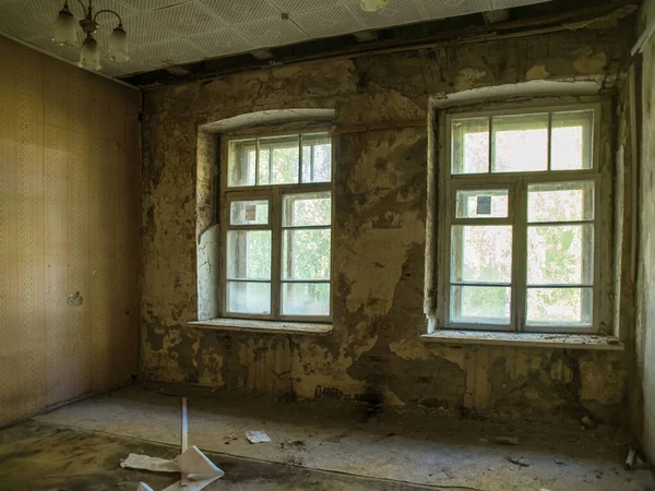 Nice View Ruined Ready Demolition Site Structure Interior House Trash — Stock Photo, Image