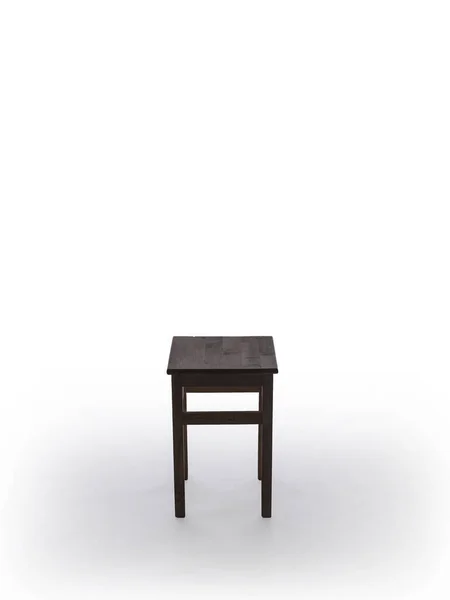 Gyönyörű Klasszikus Egyszerű Széklet Ülés Egy Fehér Elszigetelt Háttér Minimális — Stock Fotó