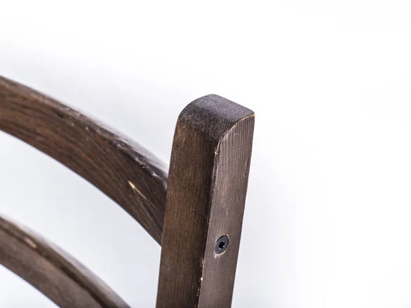 Krásné Dřevěné Klasické Křeslo Sedadlo Jeho Prvky Minimalistickém Geometrickém Stylu — Stock fotografie