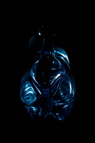 Prachtige Blauwe Omtrek Van Een Grote Plastic Fles Voor Schoon — Stockfoto