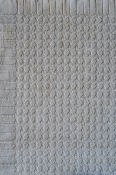 Beautiful View Texture Light White Fabric Towels Small Similar Pattern — Stock Photo, Image