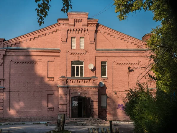 Novosibirsk Russia Settembre 2019 Bella Vista Panorama Vecchio Edificio Residenziale — Foto Stock