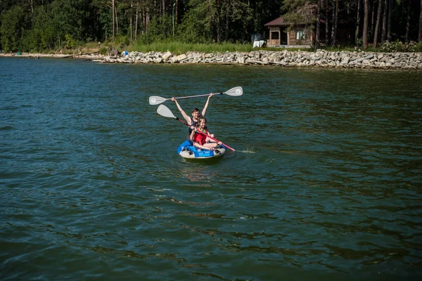 Novosibirsk Russia August 2019 Beautiful View Panorama Windsurfing Board Which — Stock Photo, Image