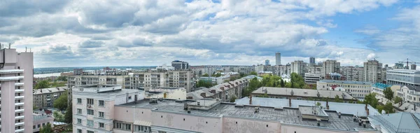 Novoszibirszk Oroszország 2019 Május Gyönyörű Városi Kilátás Panoráma Városra Tetőkre — Stock Fotó