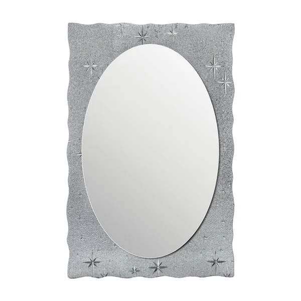 在白色隔离的背景上沐浴的美丽的广告镜 — 图库照片