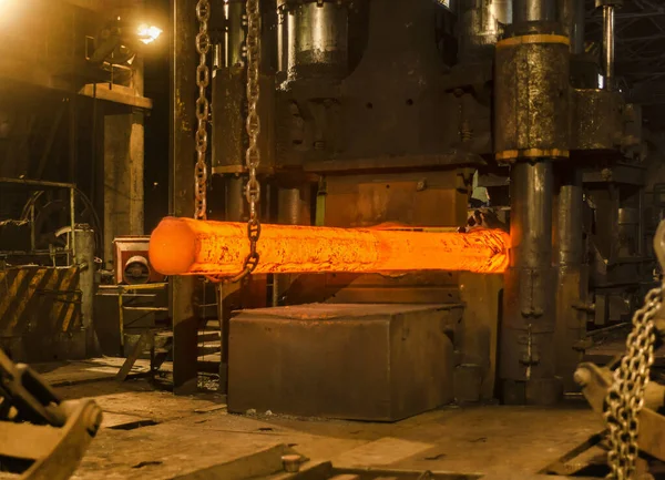 Paisaje Industrial Planta Taller Fundición Fundición Endurecimiento Laminado Metal Largo —  Fotos de Stock